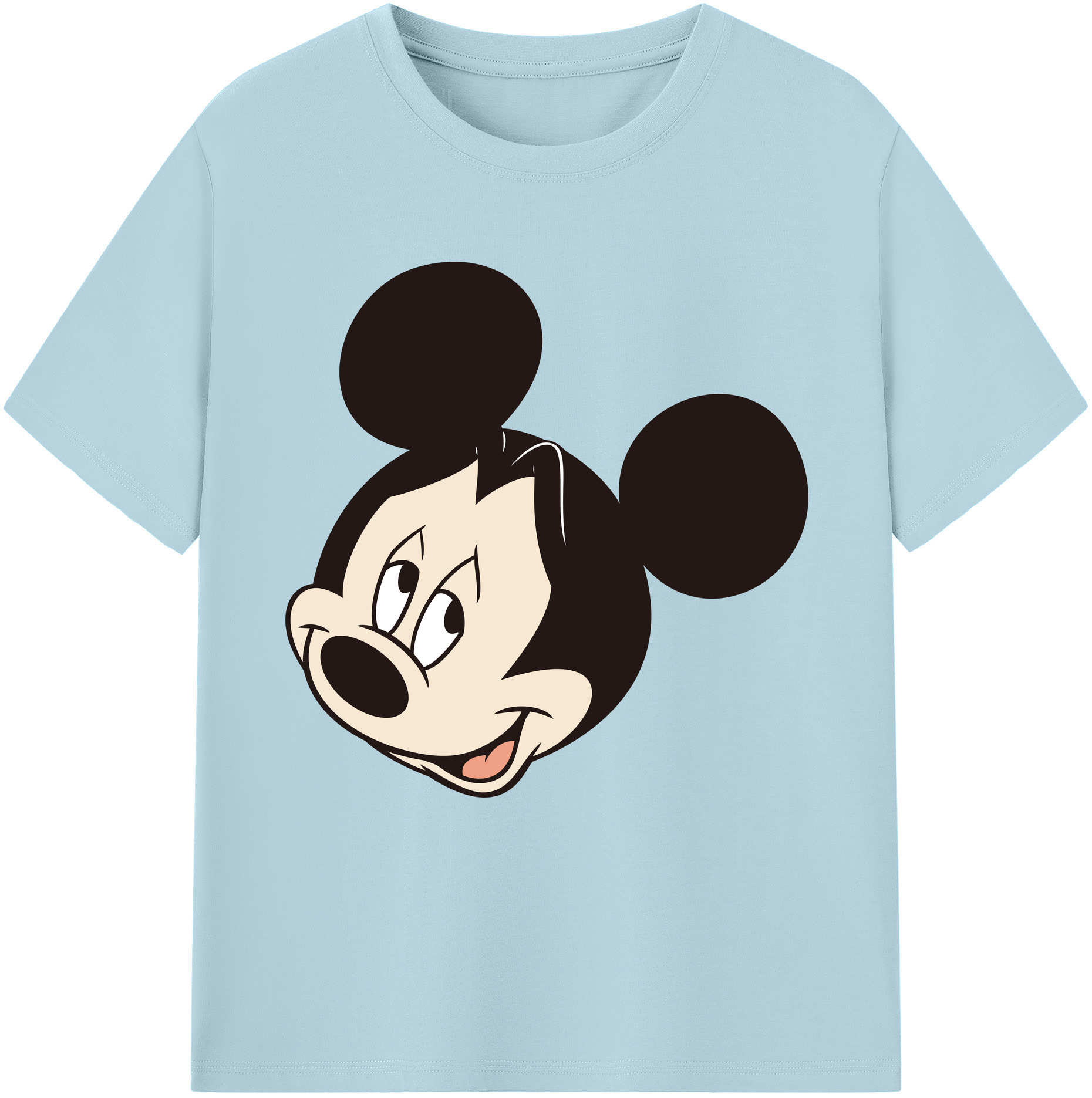 （画像用） ミッキーマウス Mickey Mouse 綿100％半袖Tシャツ（フロントプリント）